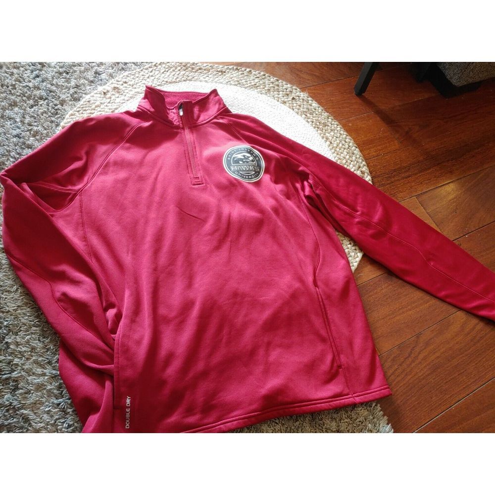 Champion Saint Josephs University Hawks Quarter‎ Zip Pullover Red Mens Small - Picture 3 of 10
